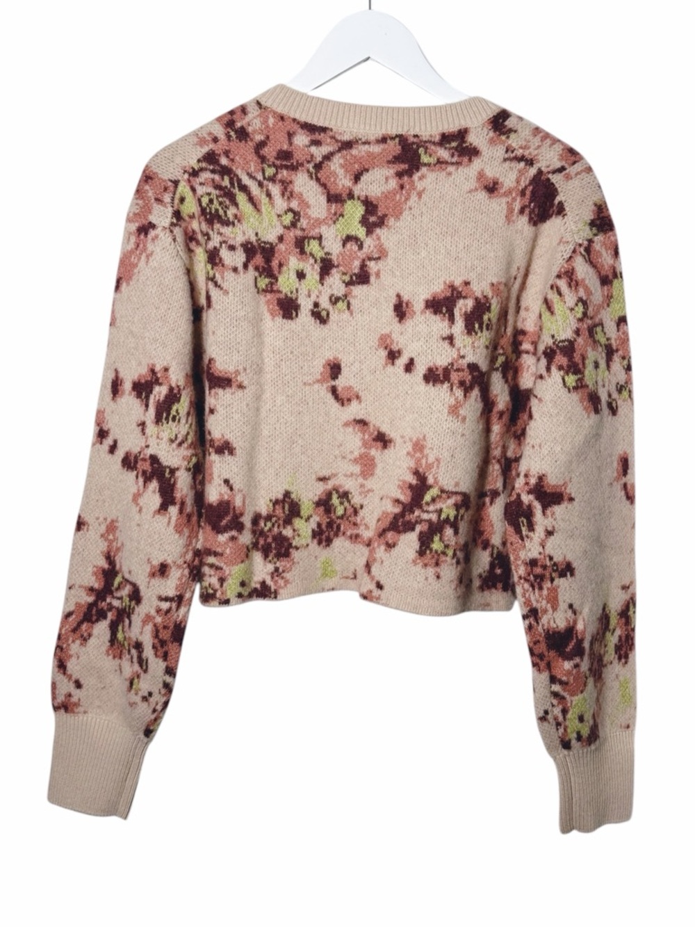 & Other Stories Floral Jacquard Cardigan NWT Size Medium Mohair Wool Knit - Picture 5 of 8